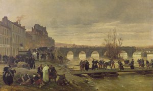 パリの包囲戦中にジョインヴィレで救急車 作： Alfred Charles Ferdinand Decaen